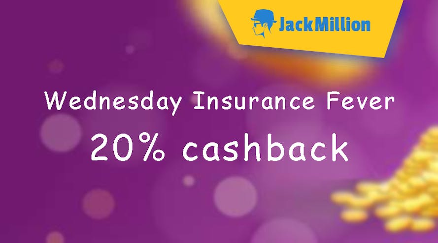Every Wednesday the Jack Million online casino guarantees 20% cashback